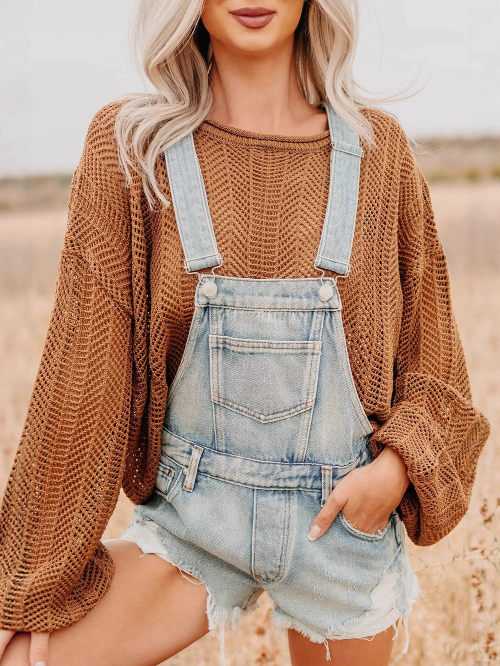 ZARA Outdoor Casual Denim Short Overalls for Women